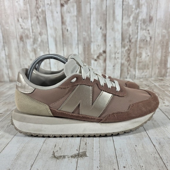 New Balance Shoes - New Balance 237 Womens Mauve Gold Tan Retro Sneakers WS237MSC Size 9.5